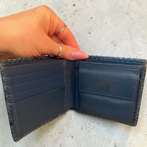 Vintage Gucci Blue Python Leather Wallet - Picture 3 of 13